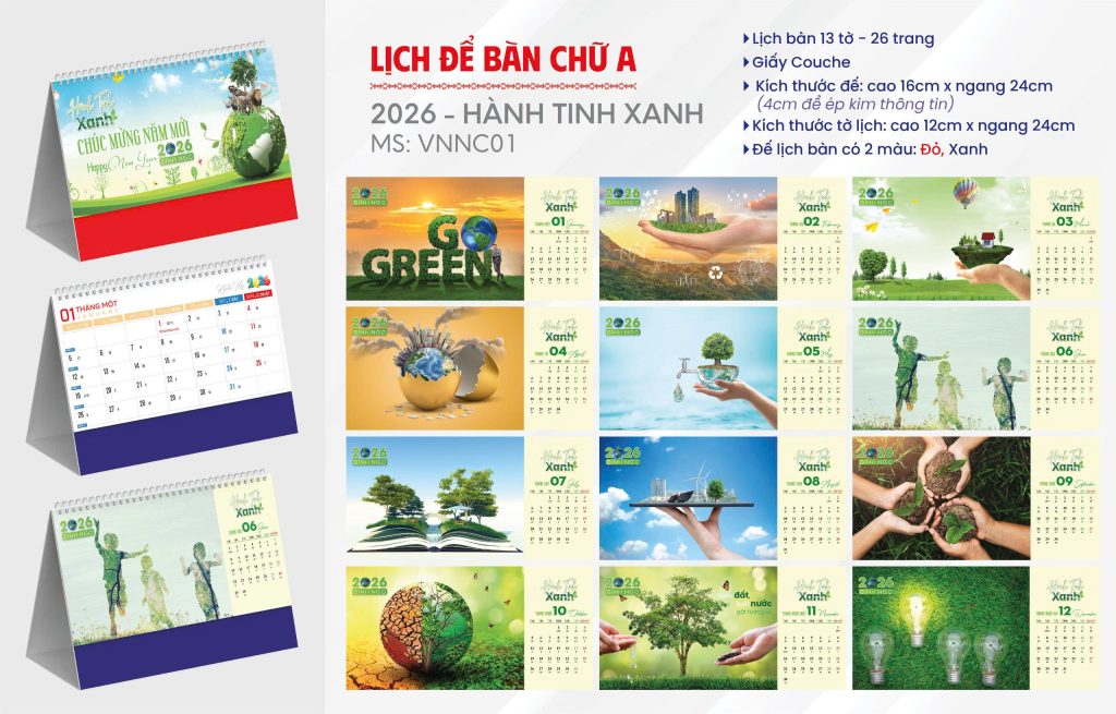 In lịch bàn